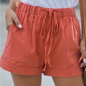 Coral Colored Comfy Shorts